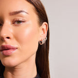 3-Pak Scoria Creoler Sølvbelagt 10/12/14mm