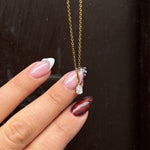 Teardrop Krystal Vedhæng 18K Guldbelagt