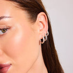 3-Pak Scoria Creoler Sølvbelagt 10/12/14mm