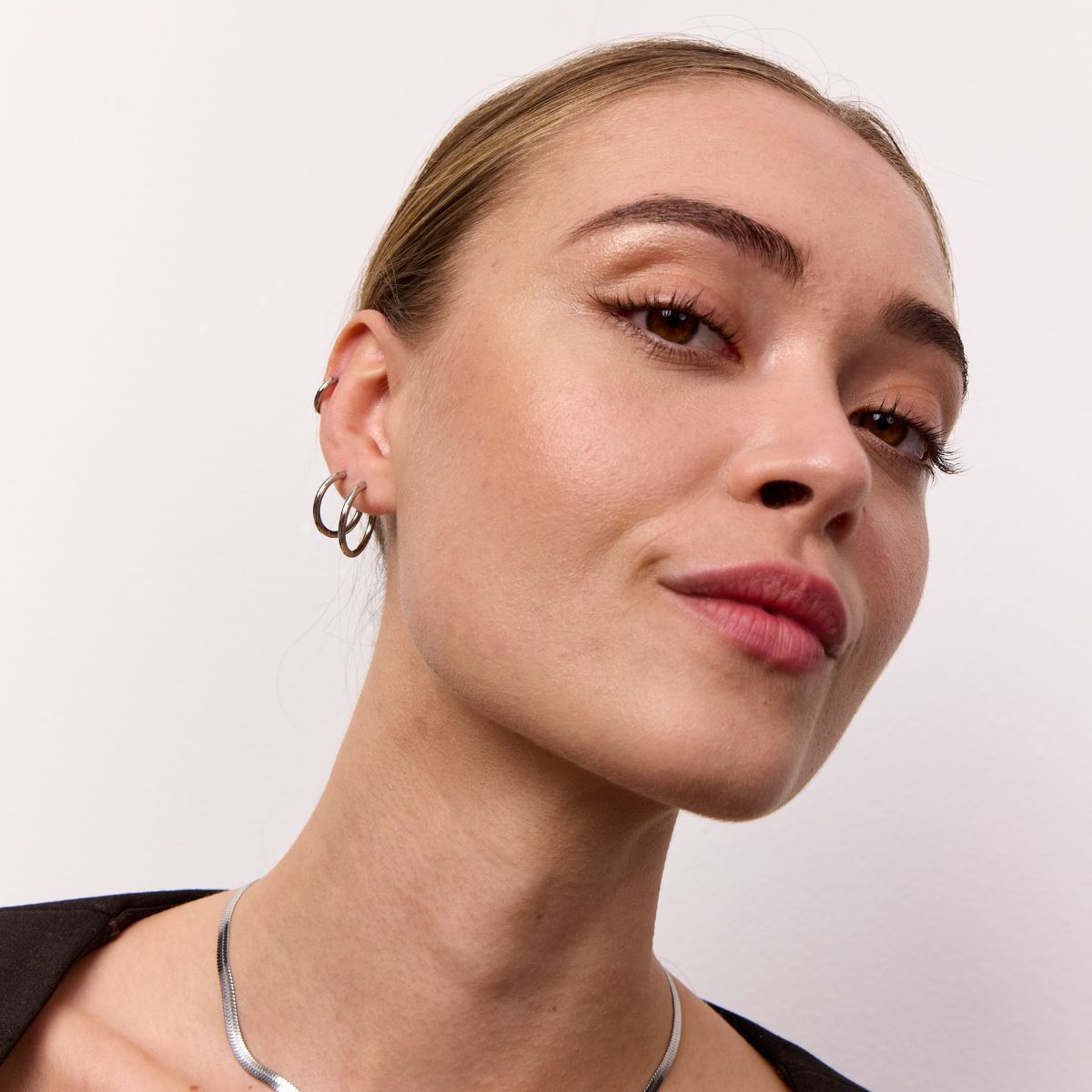 Classic Creoler Sølvfarvet 16mm