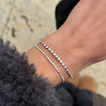 Tennis Krystal Armbånd 18K Guldbelagt 3mm