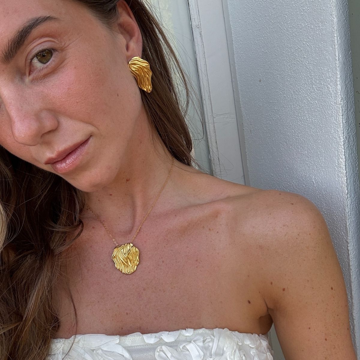 Wind Tide Halskæde 18K Guldbelagt