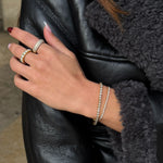 Tennis Krystal Armbånd 18K Guldbelagt 3mm