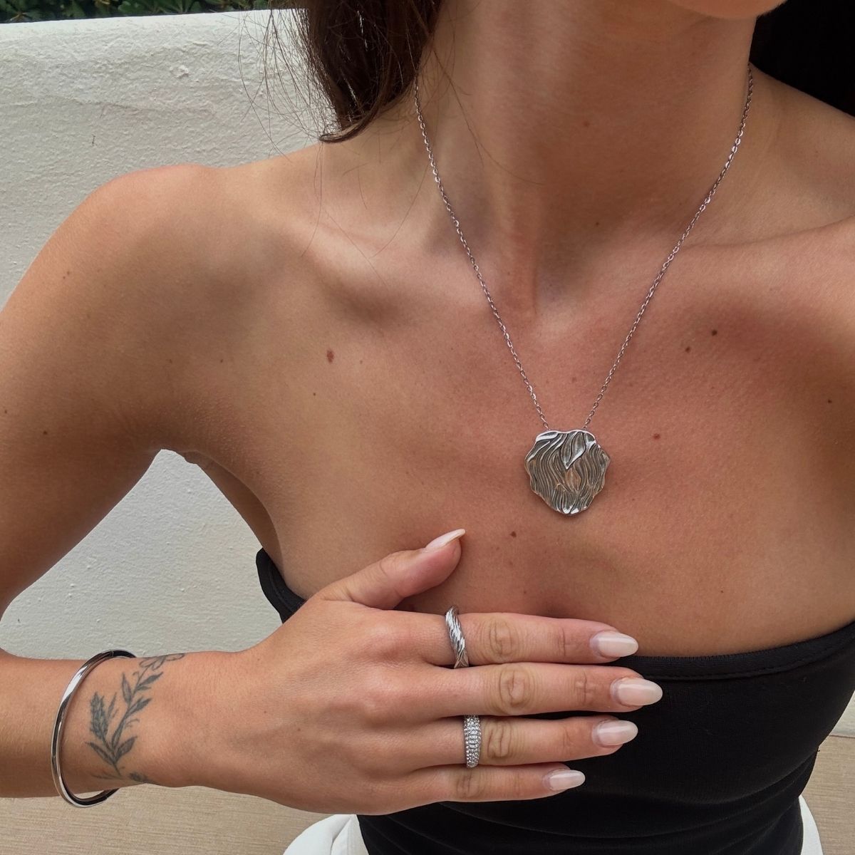 Wind Loop Ring Sølvfarvet