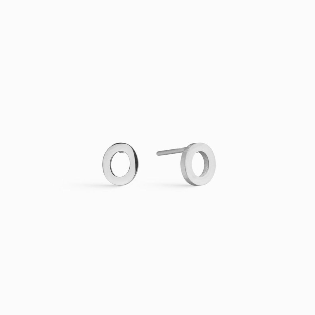 Classic Letter Stud Earrings Silver-coloured