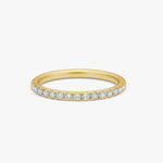 Krystal Band Ring 18K Guldbelagt 2mm
