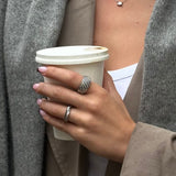 Twist Dome Krystal Ring Sølvfarvet