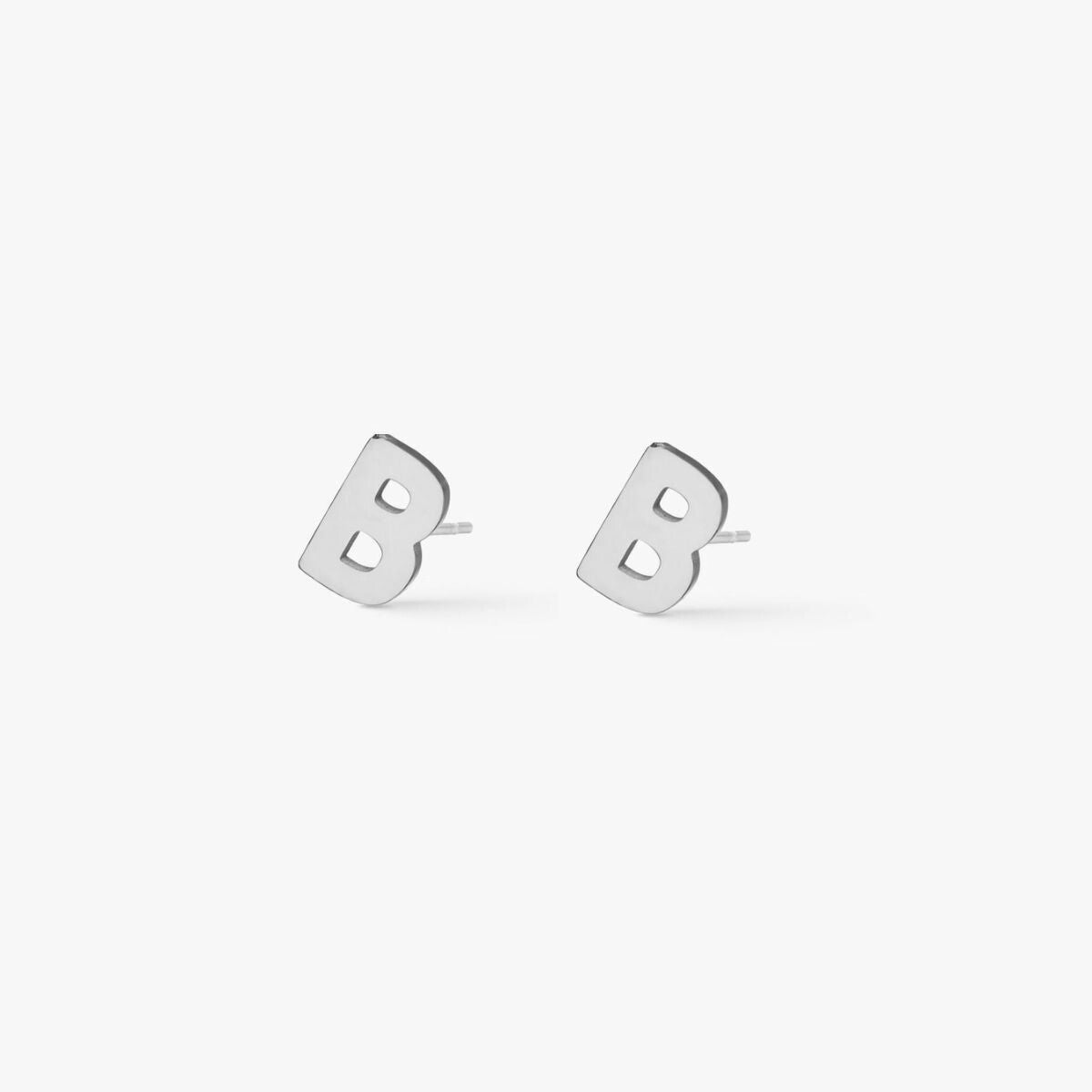 Classic Letter Stud Earrings Silver-coloured