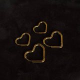 Heart Krystal Creoler 18K Guldbelagt Stor