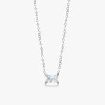 Floating Emerald Krystal Halskæde Sølvfarvet