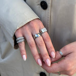 Classic Dome Pavé Krystal Ring Sølvfarvet