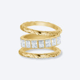 Scoria & Eternity Ring 18K Guldbelagt Sæt