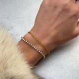 Twisted Kæde Sæt 18K Guldbelagt