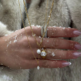 Teardrop Krystal Halskæde 18K Guldbelagt