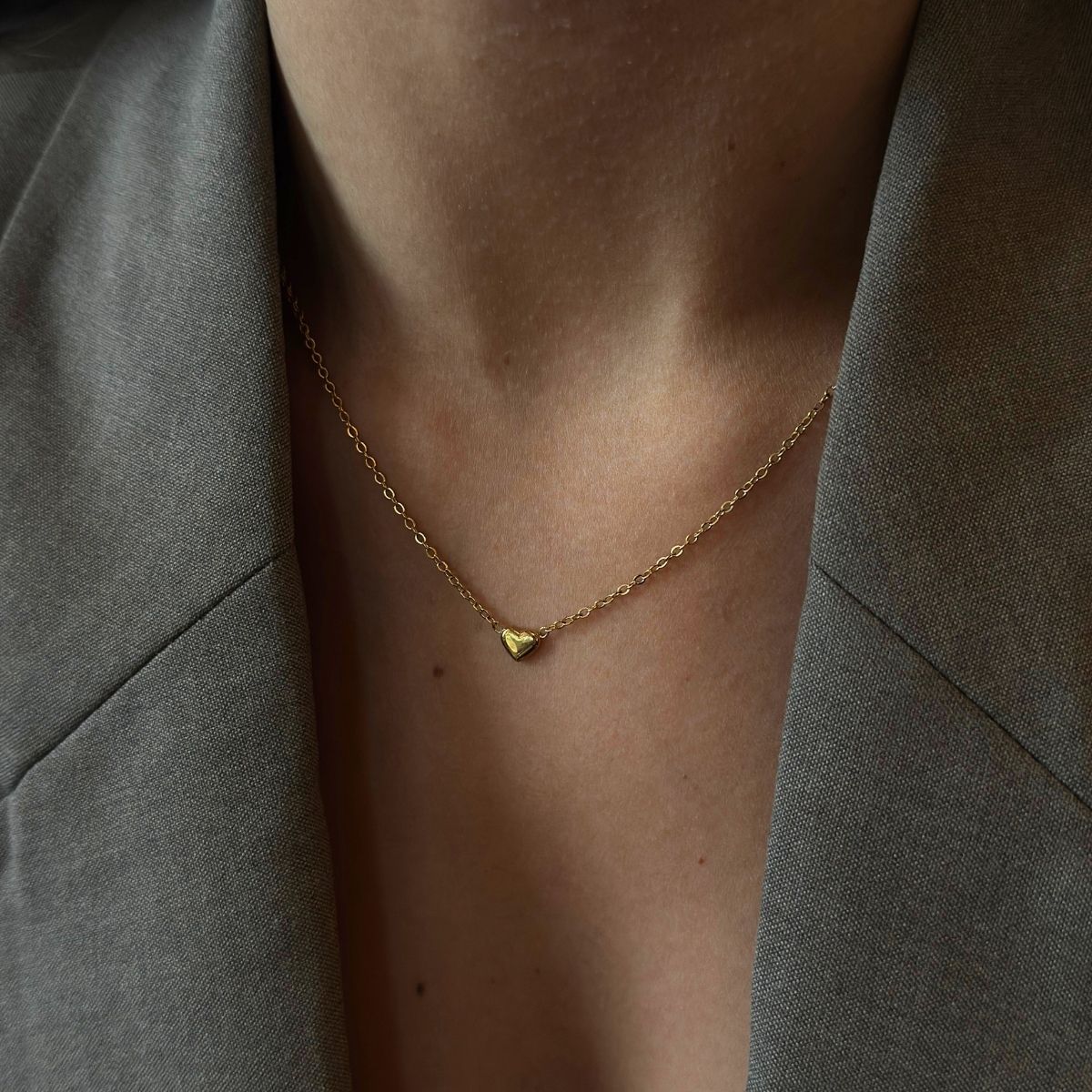 Heart Krystal Creoler 18K Guldbelagt Stor