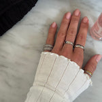 Classic Dome Pavé Krystal Ring Sølvfarvet