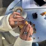 Twist Dome Krystal Ring Sølvfarvet