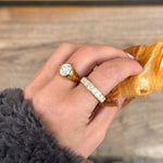 Eternity Krystal Ring 18K Guldbelagt