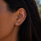 Sparkle Krystal Stud Øreringe 18K Guldbelagt