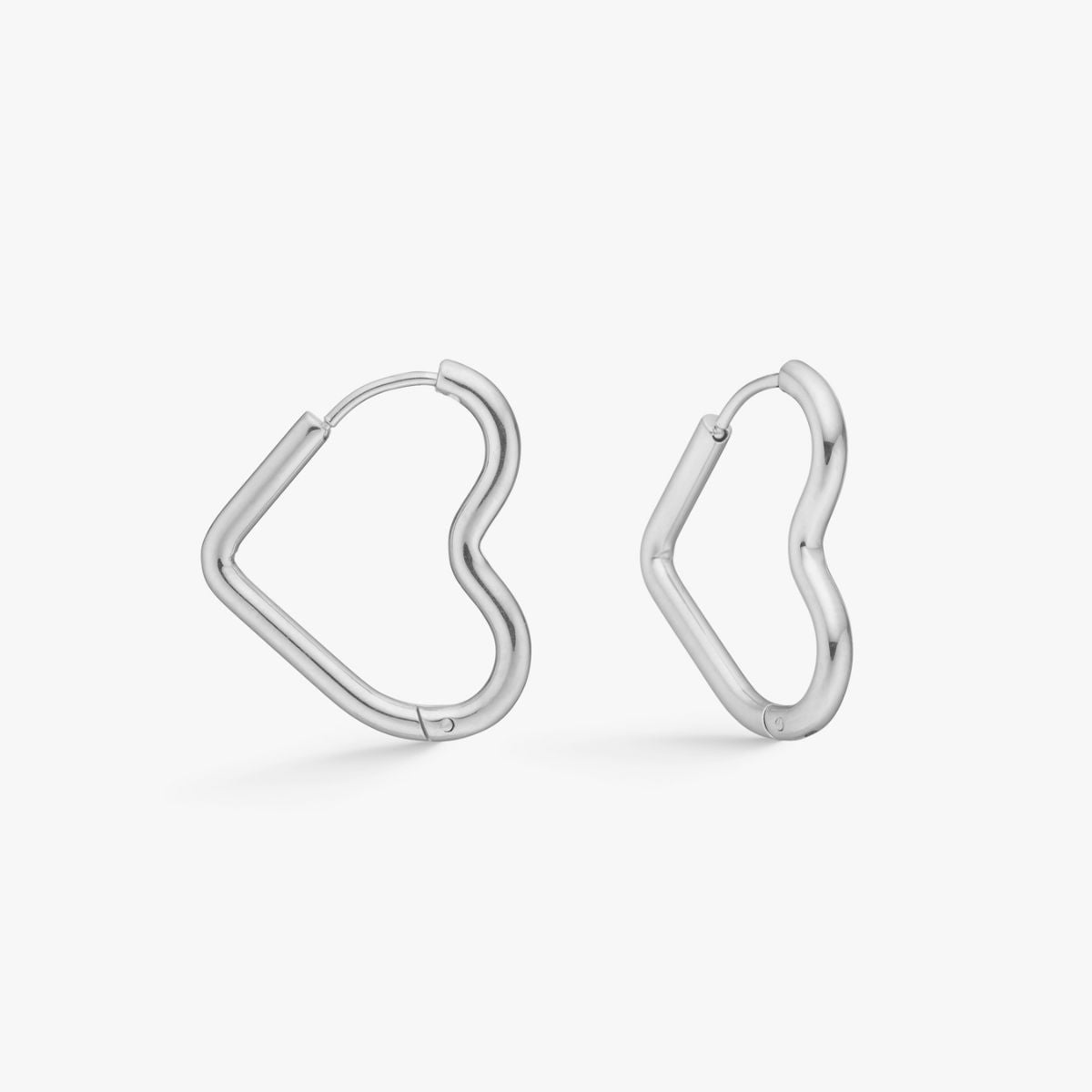 Heart Krystal Creoler 18K Guldbelagt Stor