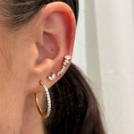 Wing Krystal Stud Øreringe 18K Guldbelagt