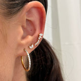 Wing Krystal Stud Øreringe 18K Guldbelagt