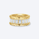 Scoria & Eternity Ring 18K Guldbelagt Sæt