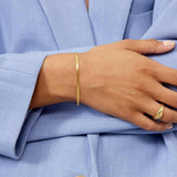 Flad Slange Sæt 18K Guldbelagt 2mm