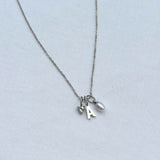 Heart Krystal Halskæde Sølvfarvet