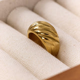 Twist Dome Ring 18K Guldbelagt