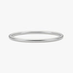Oval Dome Bangle Sølvfarvet