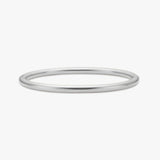 Oval Dome Bangle Sølvfarvet
