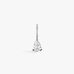 Teardrop Krystal Vedhæng Sølvfarvet