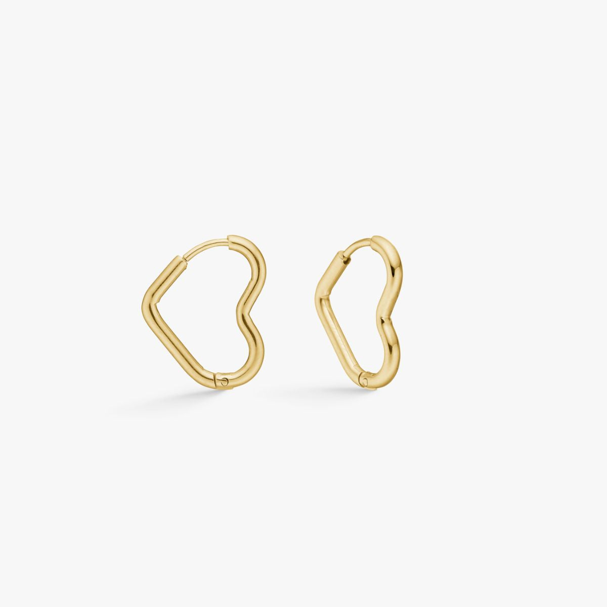 Heart Krystal Creoler 18K Guldbelagt Stor
