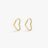 Heart Krystal Creoler 18K Guldbelagt Lille