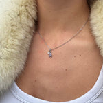 Heart Krystal Halskæde Sølvfarvet