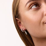 Classic Creoler Scoria Rock 925S Sølvbelagt 10mm