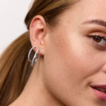 Classic Krystal Creoler Sølvfarvet 20mm