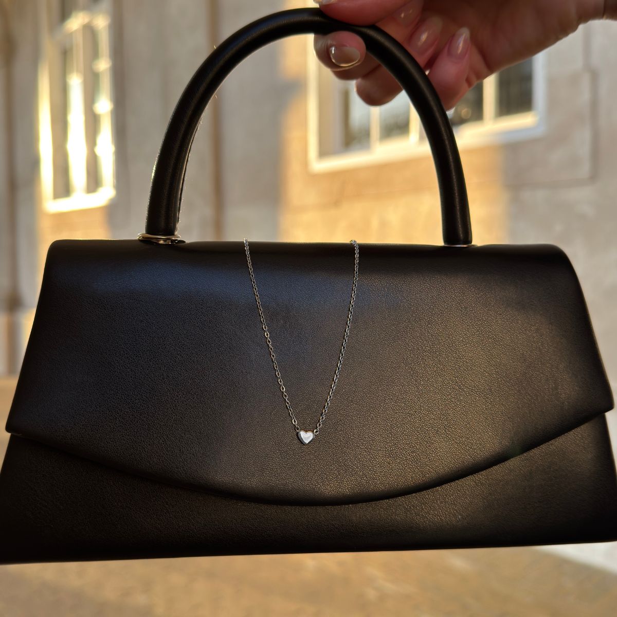 Mini Heart Halskæde Sølvfarvet