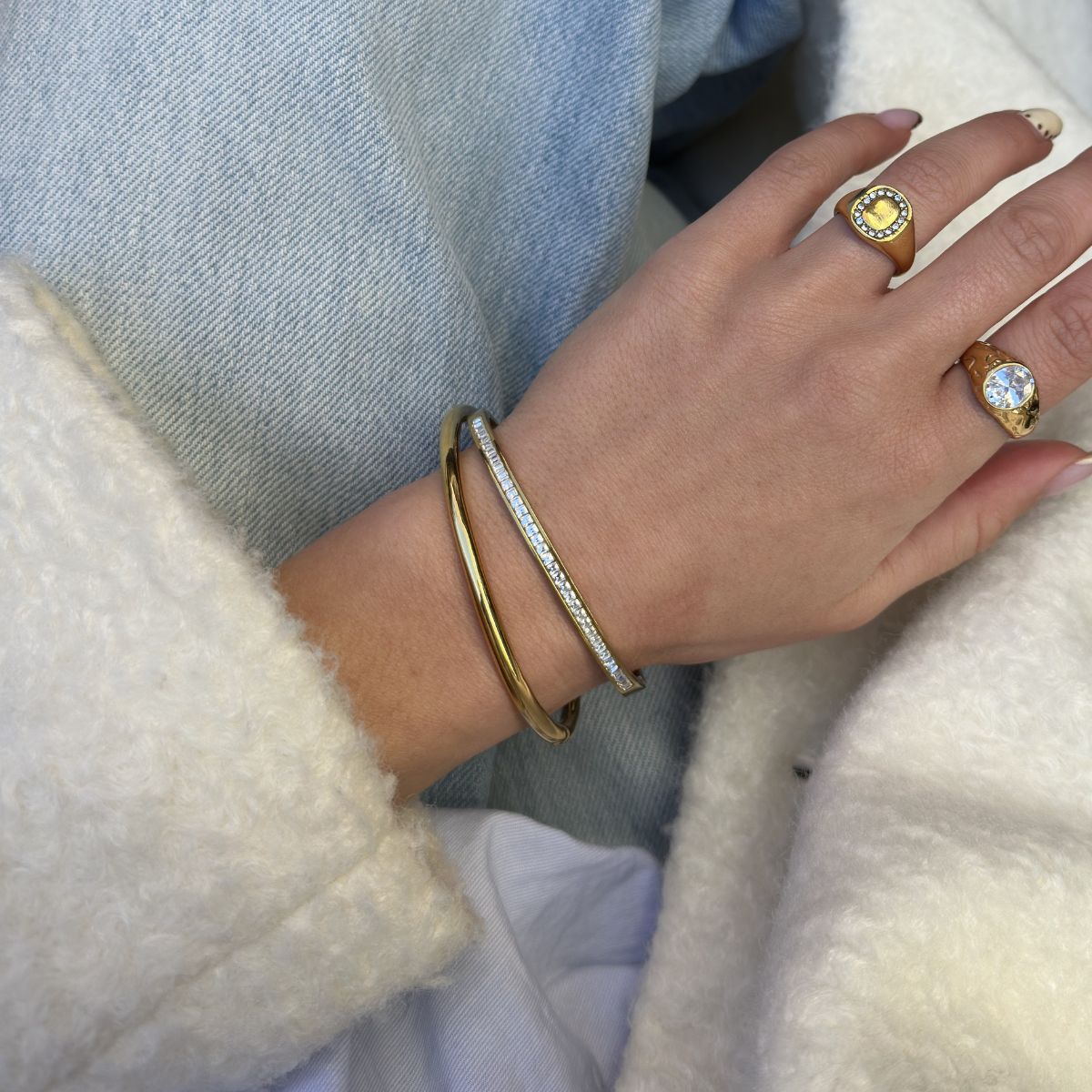 Bangle Sæt 18K Guldbelagt