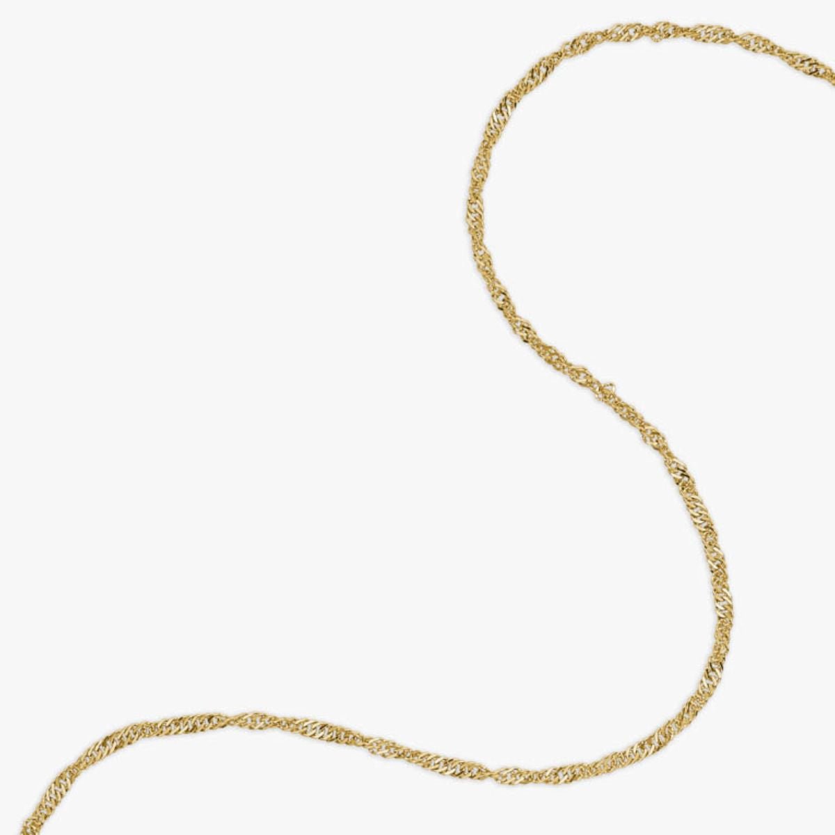 Twisted Kæde Sæt 18K Guldbelagt