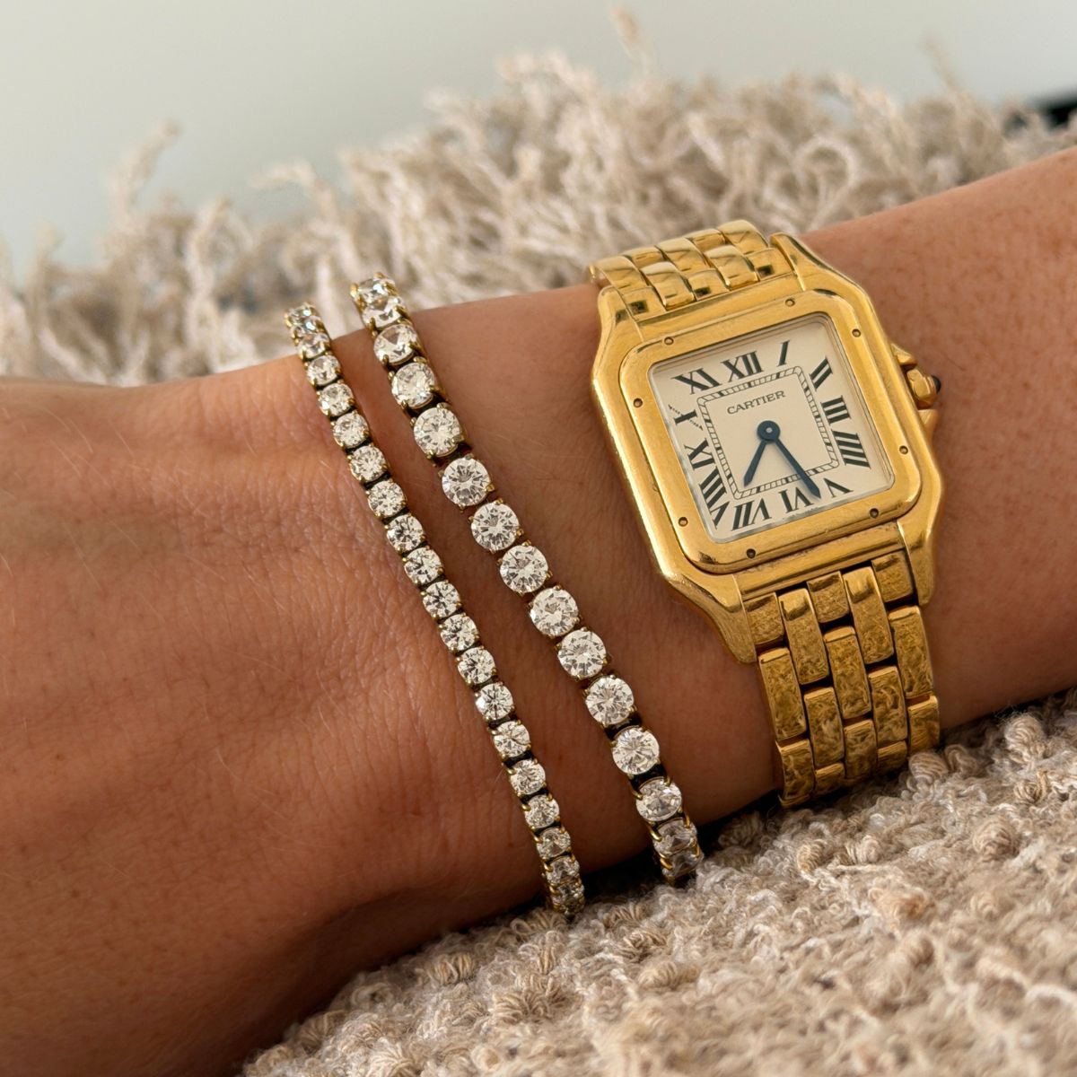 Tennis Luxe Armbånd 18K Guldbelagt 4mm