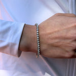 Tennis Luxe Armbånd Sølvfarvet 3mm