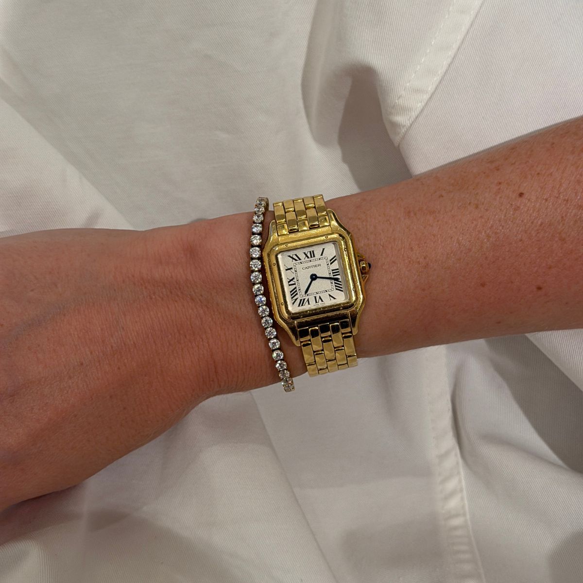Tennis Luxe Armbånd 18K Guldbelagt 3mm