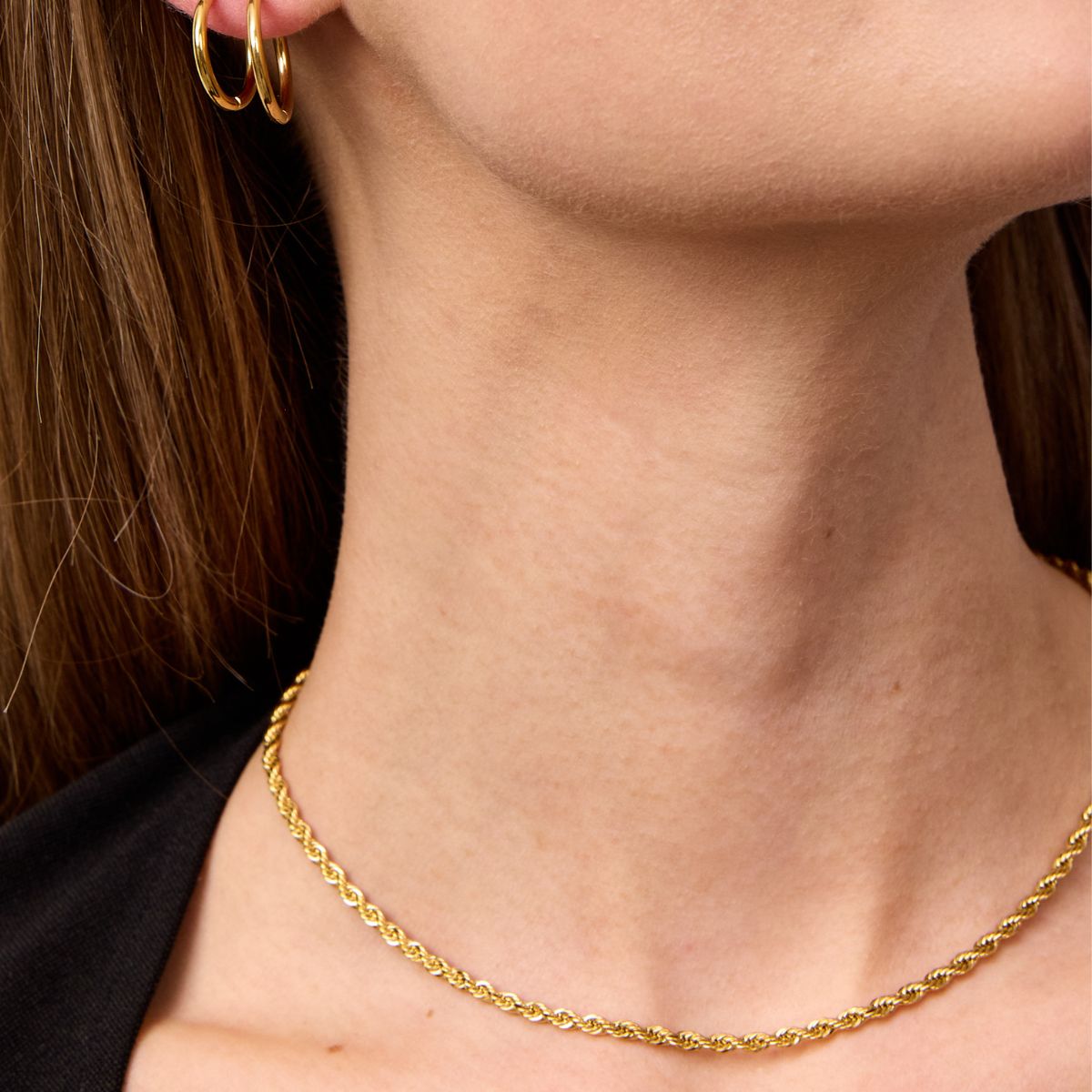 Rope Choker 18K Gold Plated 3mm 