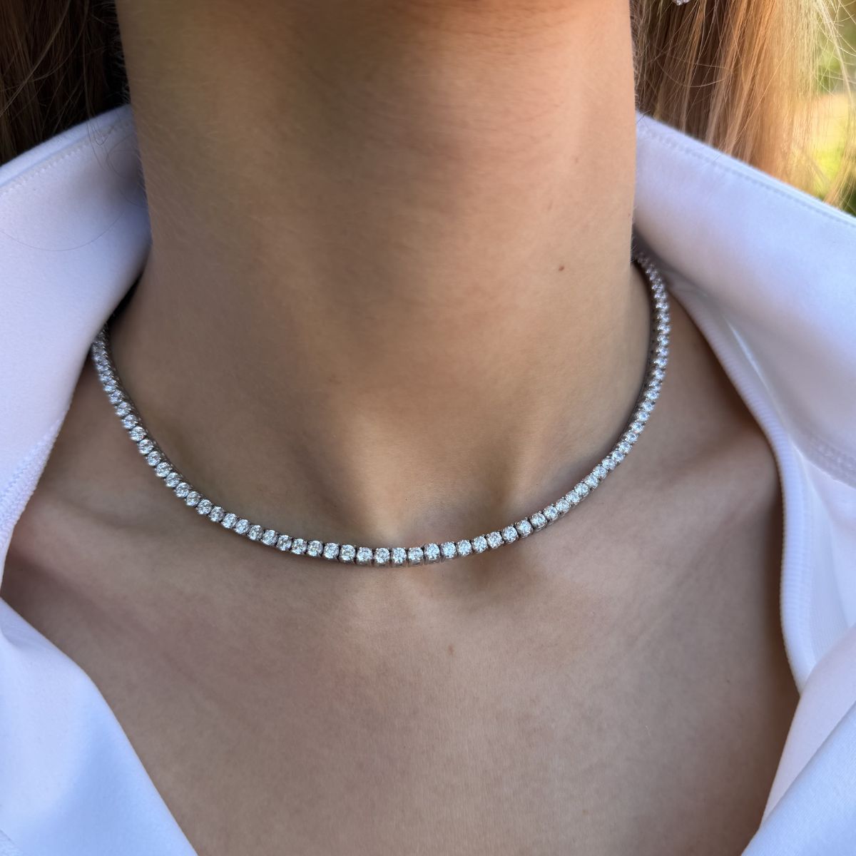 Tennis Luxe Armbånd Sølvfarvet 4mm