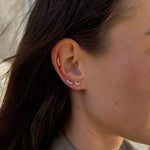 Wing Krystal Stud Øreringe 18K Guldbelagt