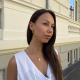 Scoria Heart Creoler 18K Guldbelagt Stor
