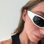 Sparkle Krystal Stud Øreringe Sølvfarvet