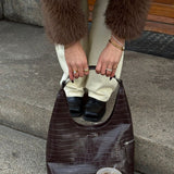 Oval Dome Bangle Lille 18K Guldbelagt